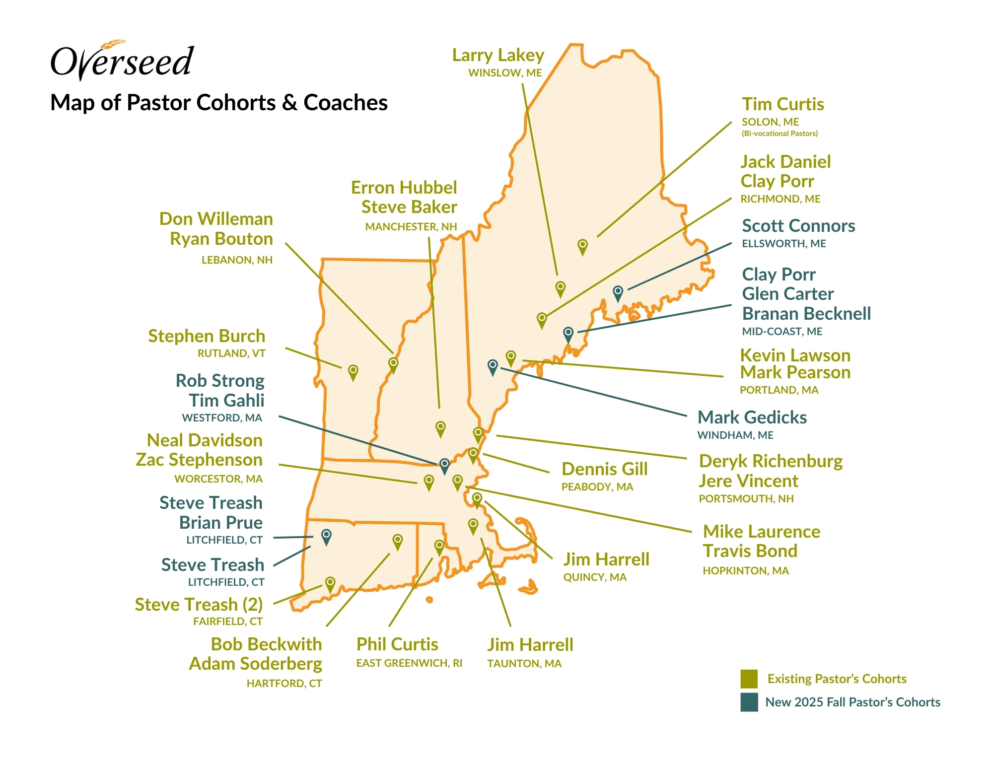 2025-09 Pastor Cohort & Coach Map–Overseed 2025-09 Pastor Cohort & Coach Map–Overseed